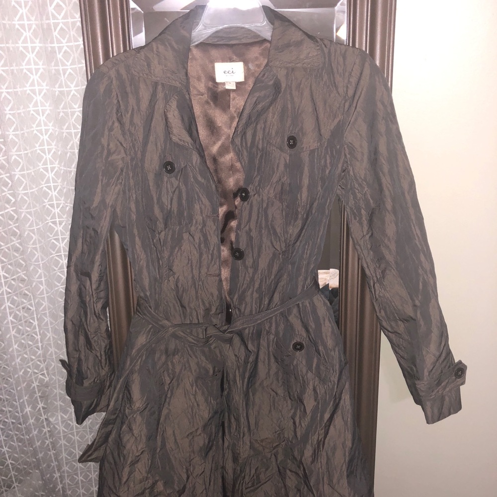 Eci Metallic Trench Jacket